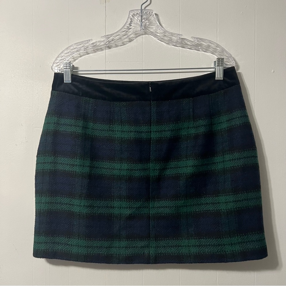 Jack Wills Plaid Wool Blend Academia Preppy Tartan A-line Mini Skirt 10 - Picture 7 of 12